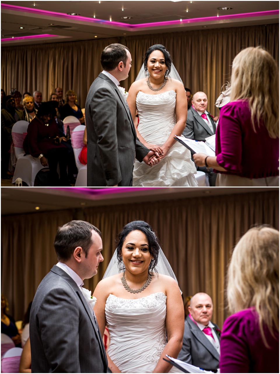 wedding ceremony at modershall oaks