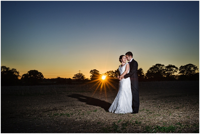 sunset wedding photography