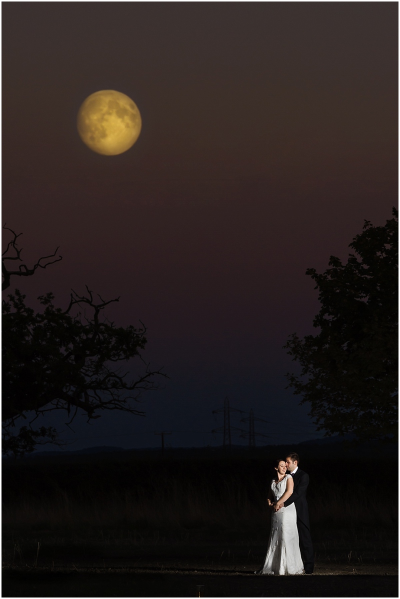 moon in wedding photo