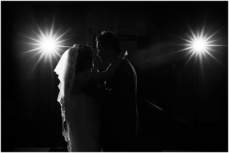 bride and groom first dance