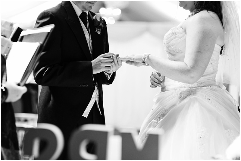 wedding ceremony at heaton house farm