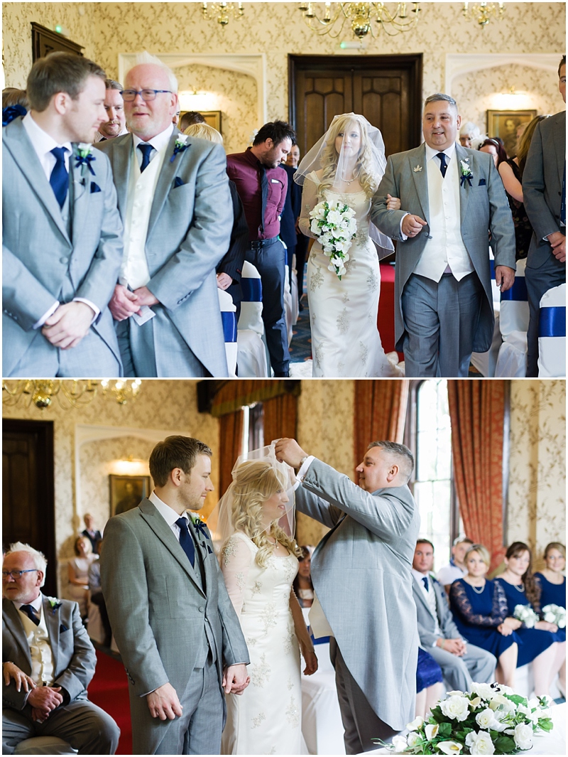 groom looking at bride