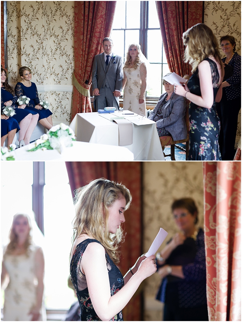 wedding ceremony at rowton castle
