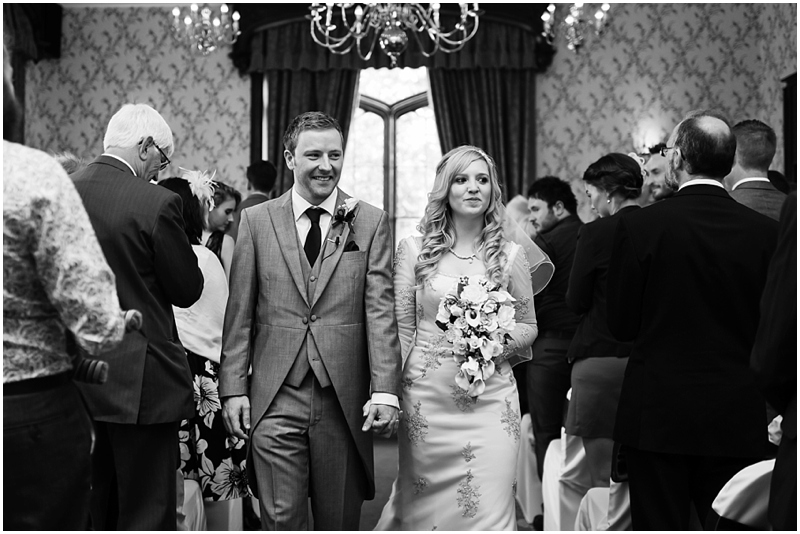 bride and from walking up the isle