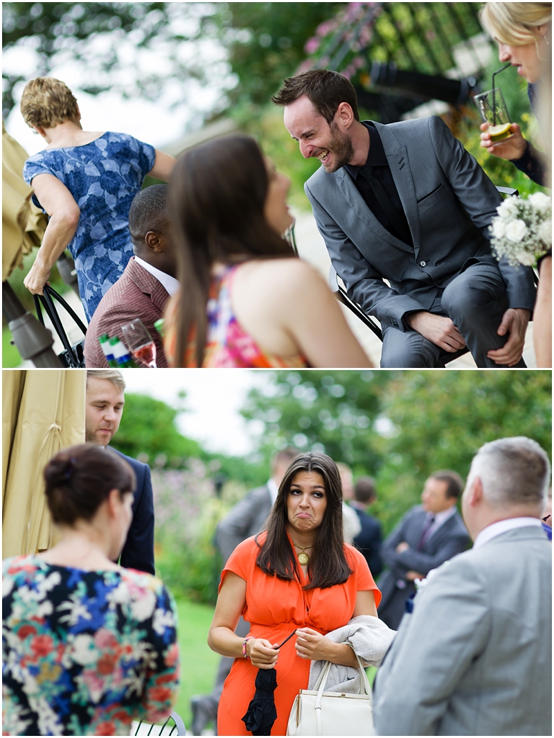 natural photos of wedding guests