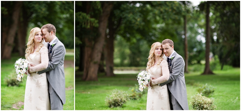 bride and groom at rowton castle