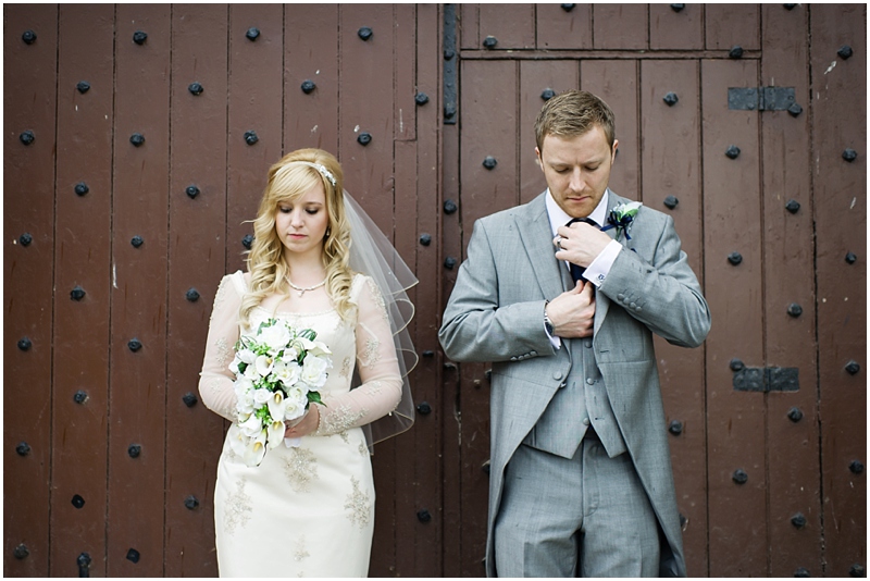 bride and groom at rowton castle