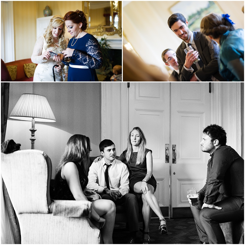 natural photos of wedding guests