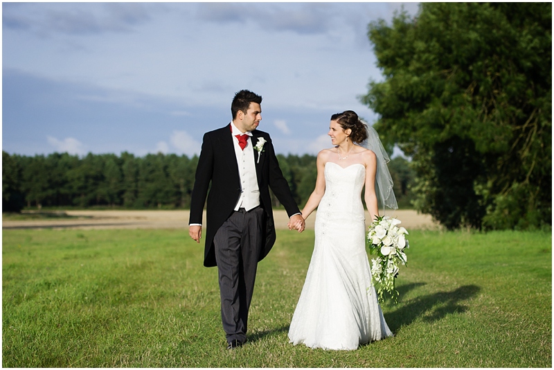 bride and groom at somerford hall