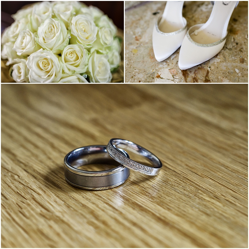 wedding details, rings etc