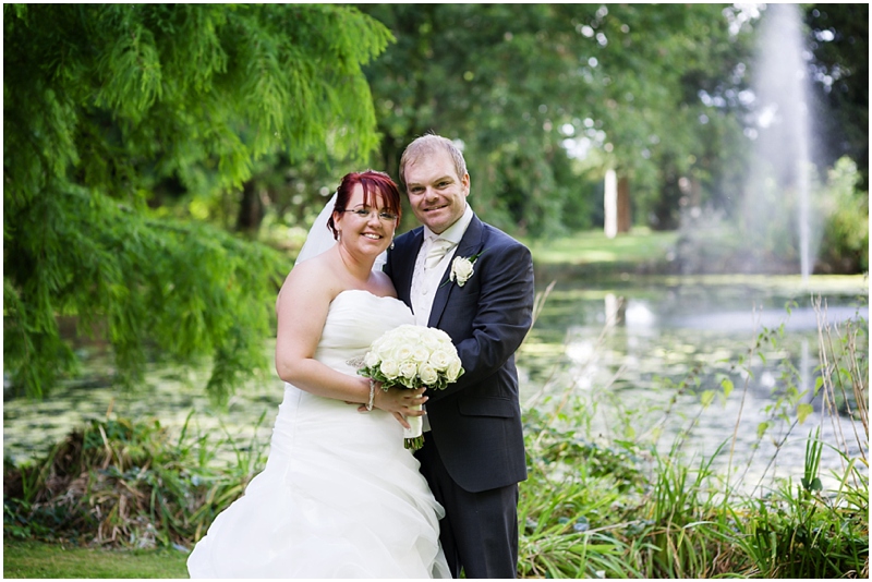 bride and groom at albrighton hall wedding 