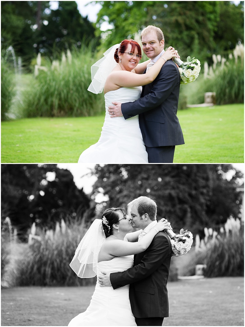 bride and groom at albrighton hall wedding 