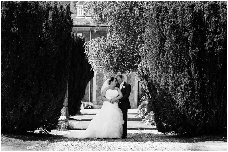 bride and groom at albrighton hall wedding 