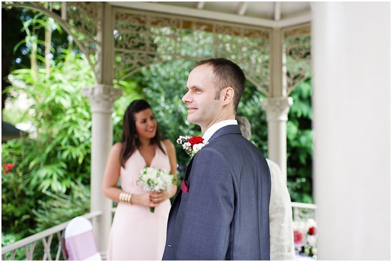 groom awaits bride
