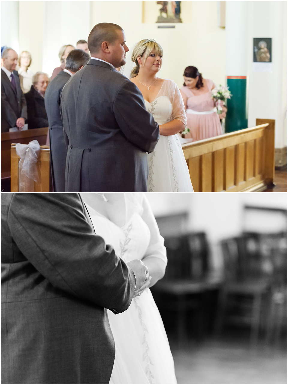 bride and groom at wedding ceremony
