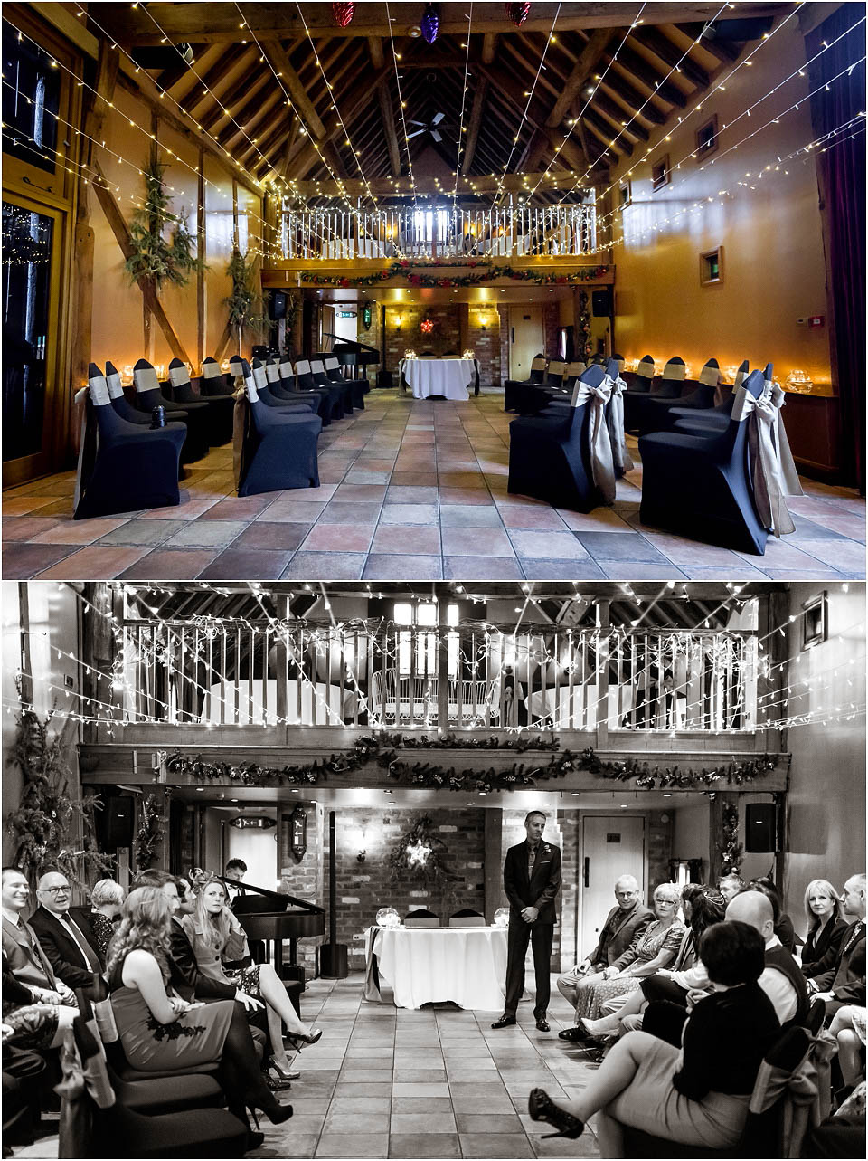 tithe barn at hundred house wedding 