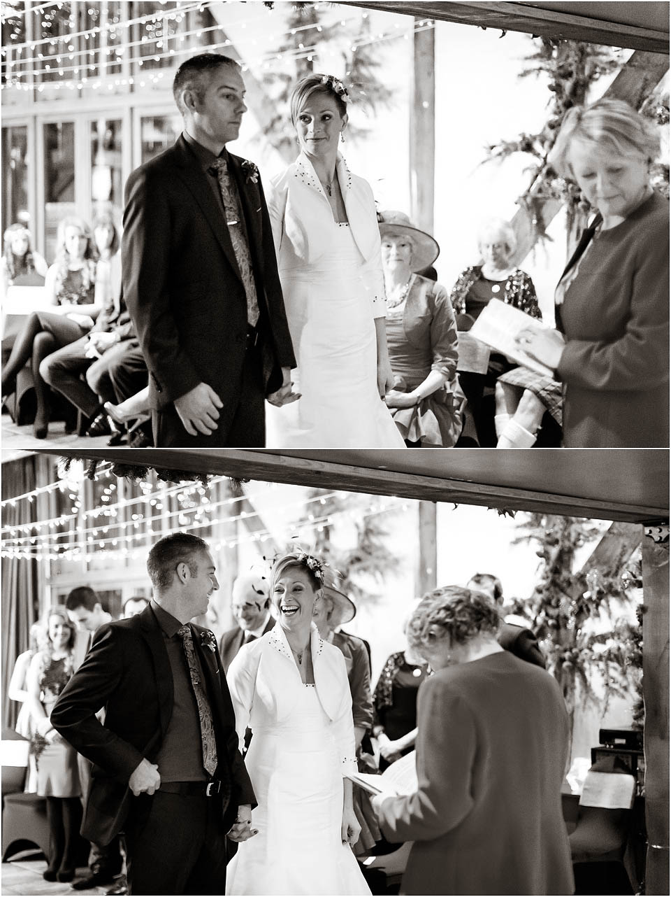 wedding ceremony at hundred house norton