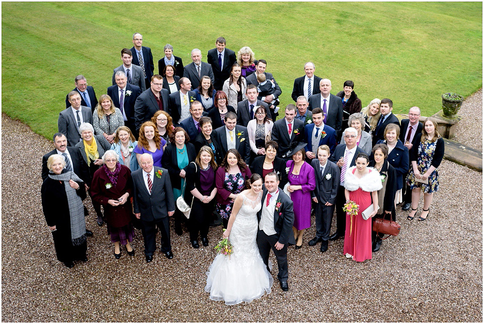 guests at lilleshall for wedding