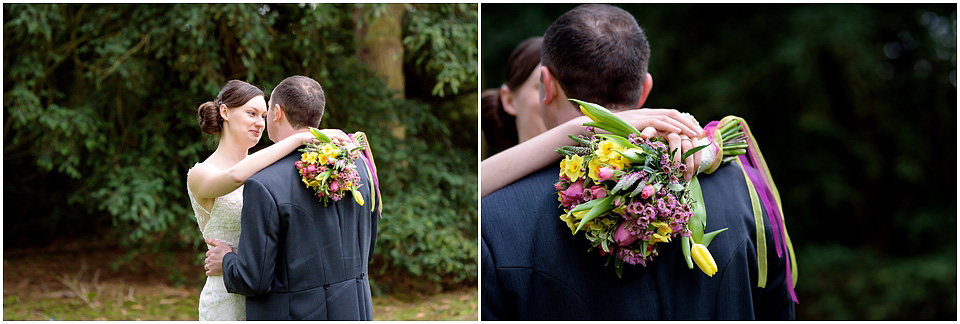 Lilleshall hall winter wedding bride and groom portraits