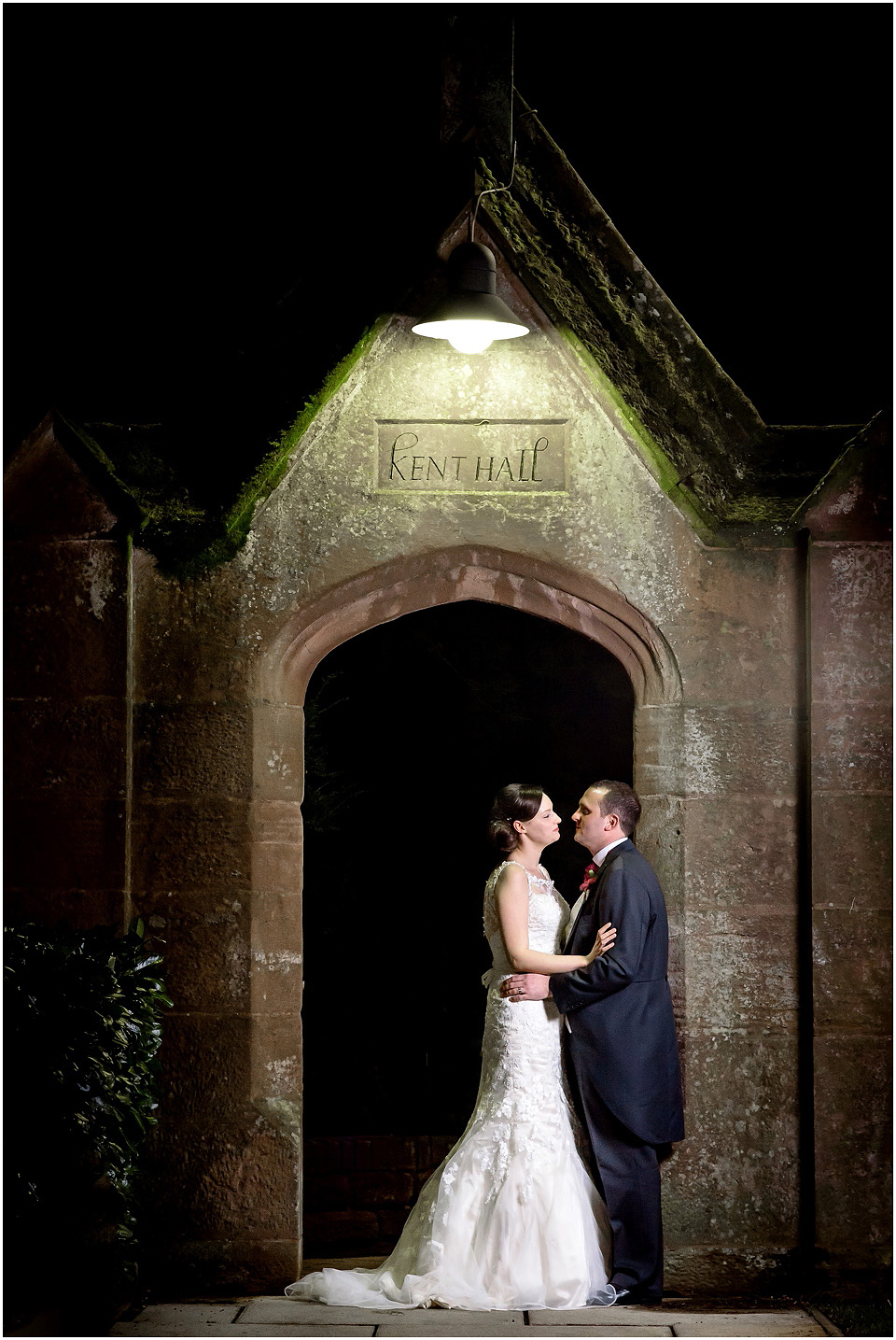Lilleshall hall winter wedding bride and groom portraits