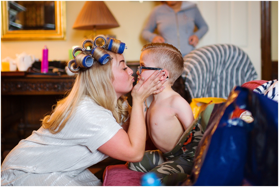 bride and son