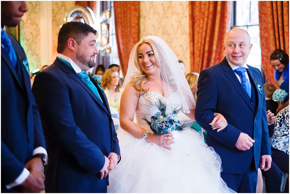 wedding ceremony at rowton castle