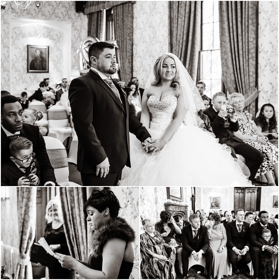 wedding ceremony at rowton castle