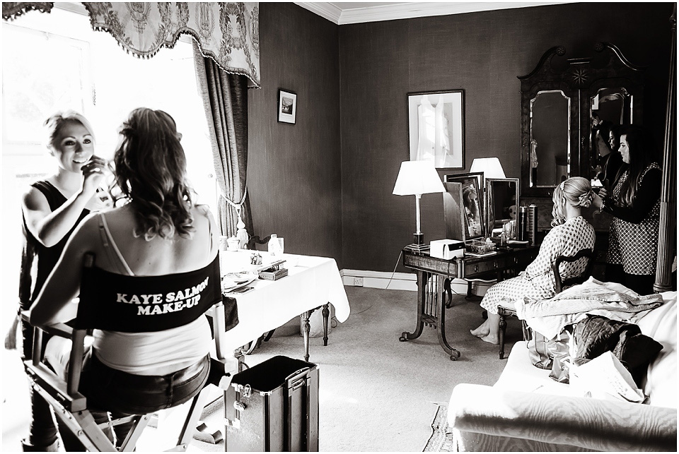 bridal preparations at thrumpton hall wedding venue