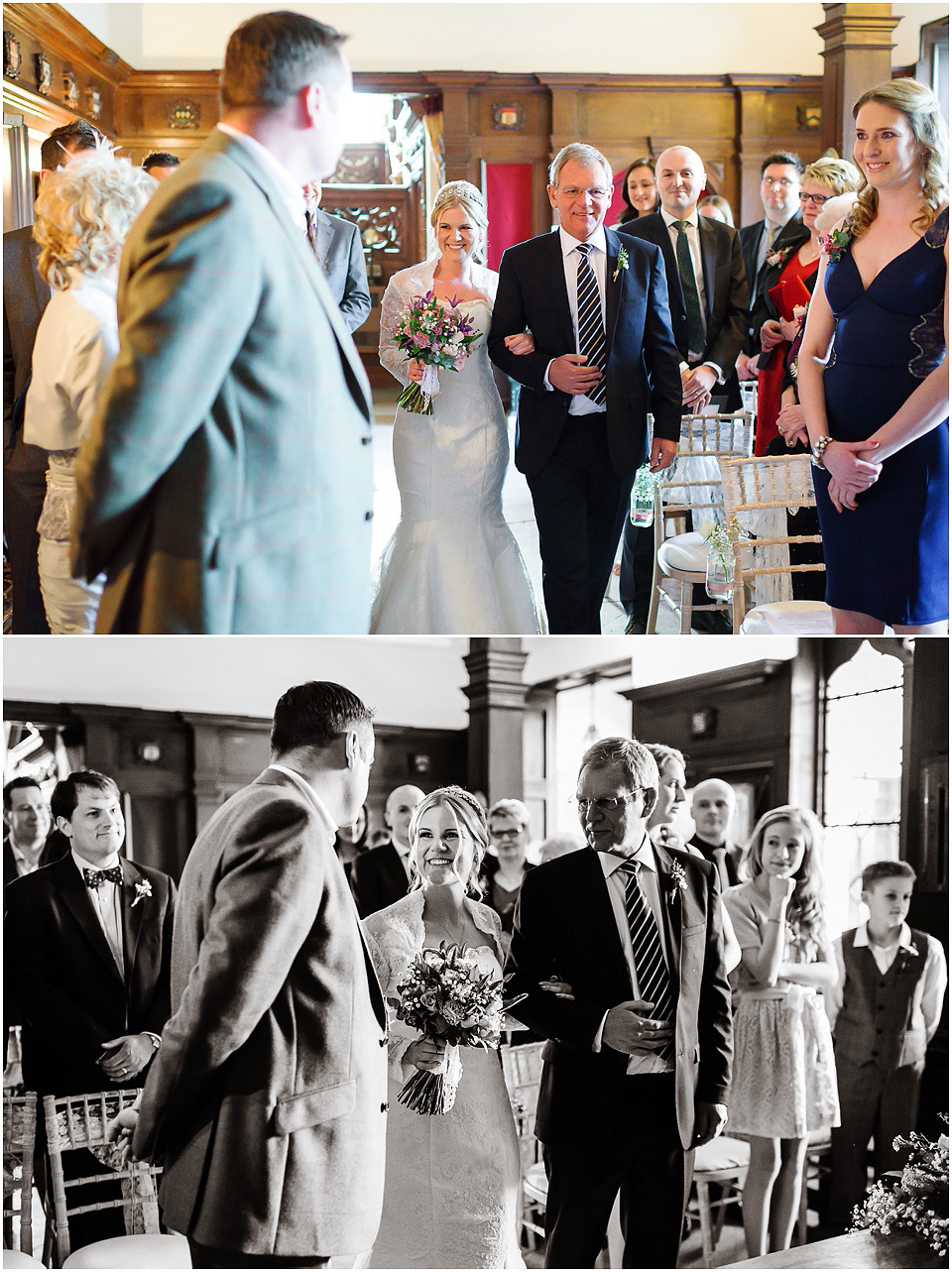 wedding ceremony inside thrumpton hall