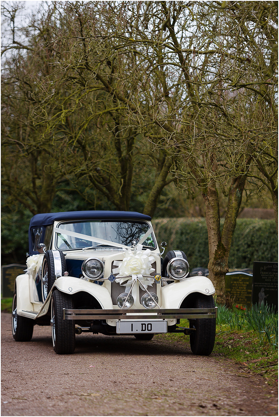 vintage wedding car