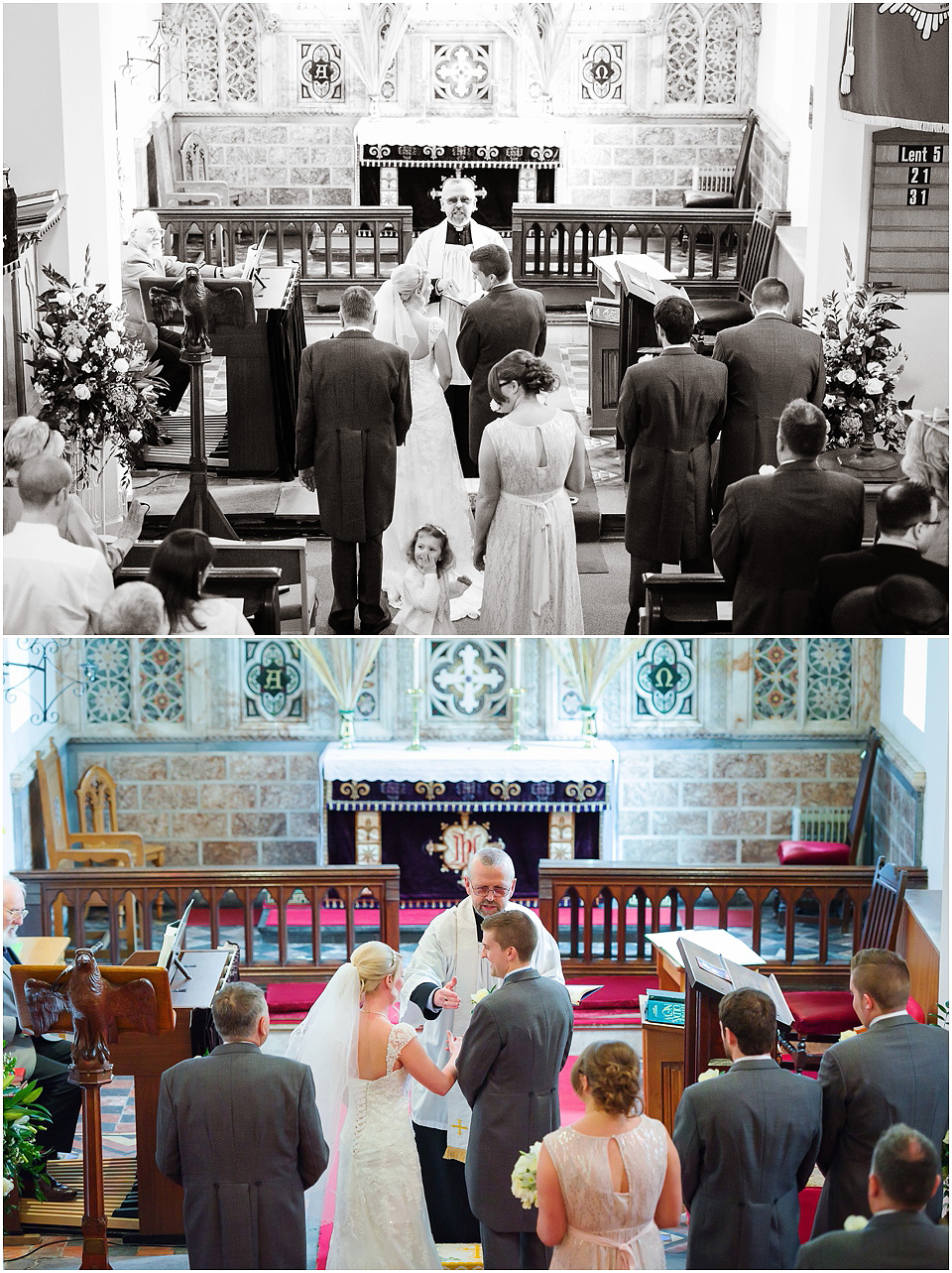 wedidng ceremony at aston church