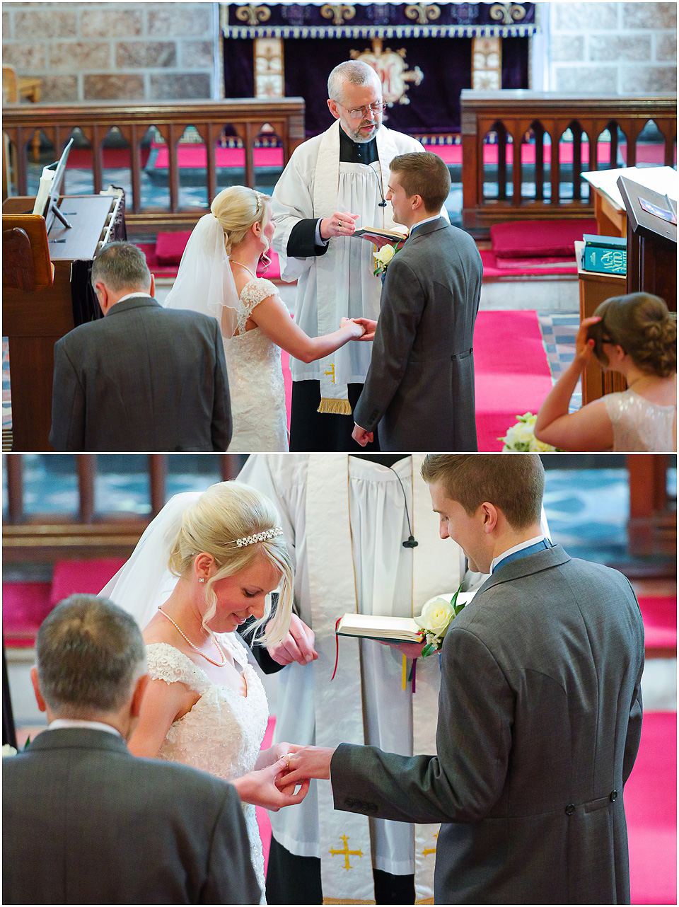 wedidng ceremony at aston church