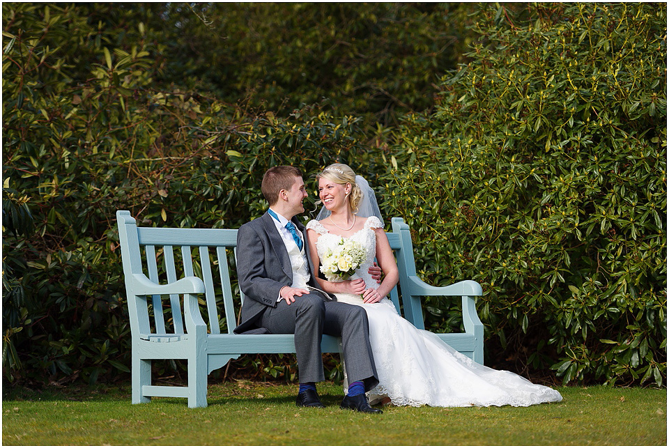 bride and groom at sandon hall