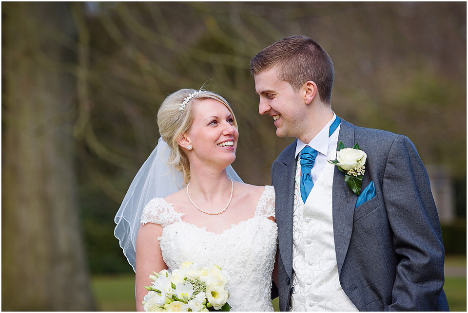 bride and groom at sandon hall