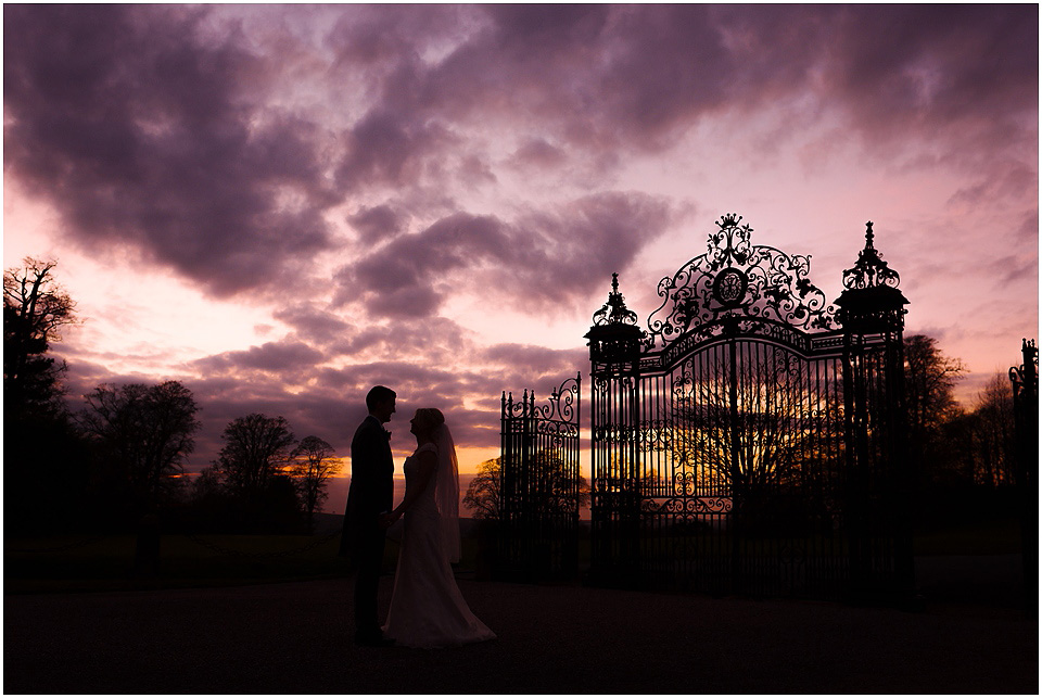 sandon hall sunset