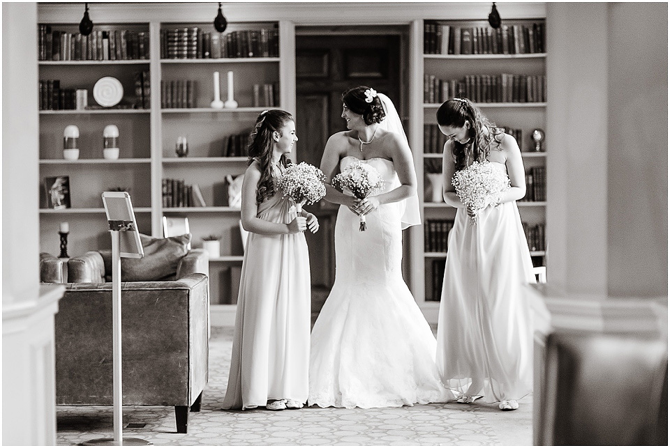 bride and bridesmaids at cranage hall