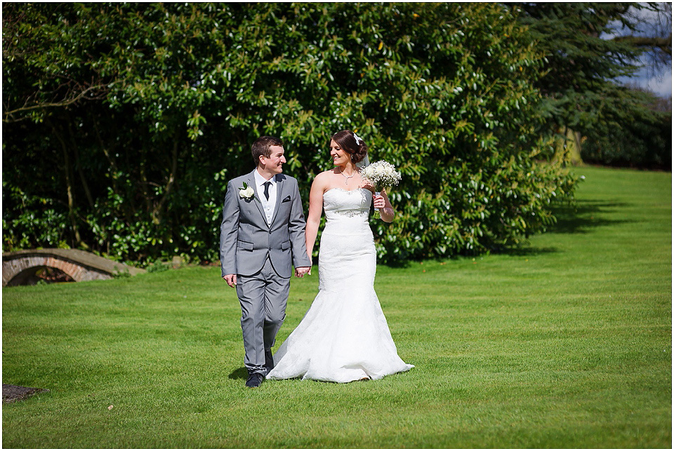 bride and groom at cranage hall