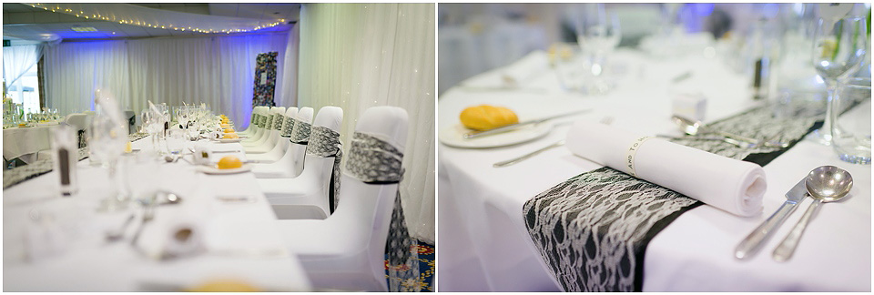 wedding reception room at cranage hall
