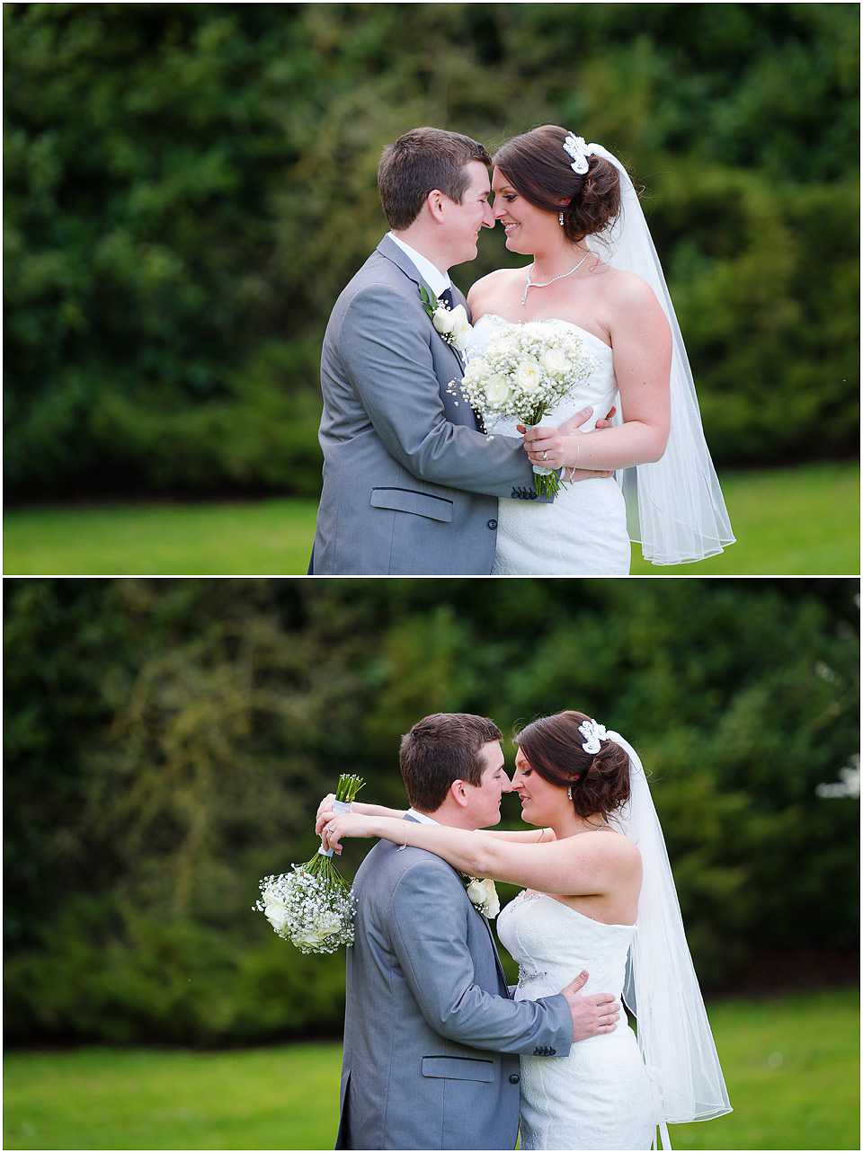 bride and groom at cranage hall