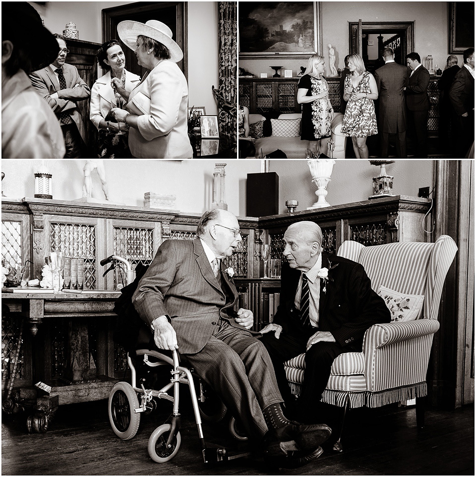 guest mingling at the heath house wedding