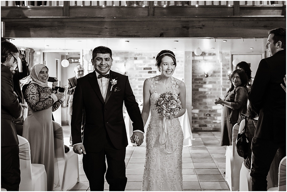  bride and groom leaving ceremony