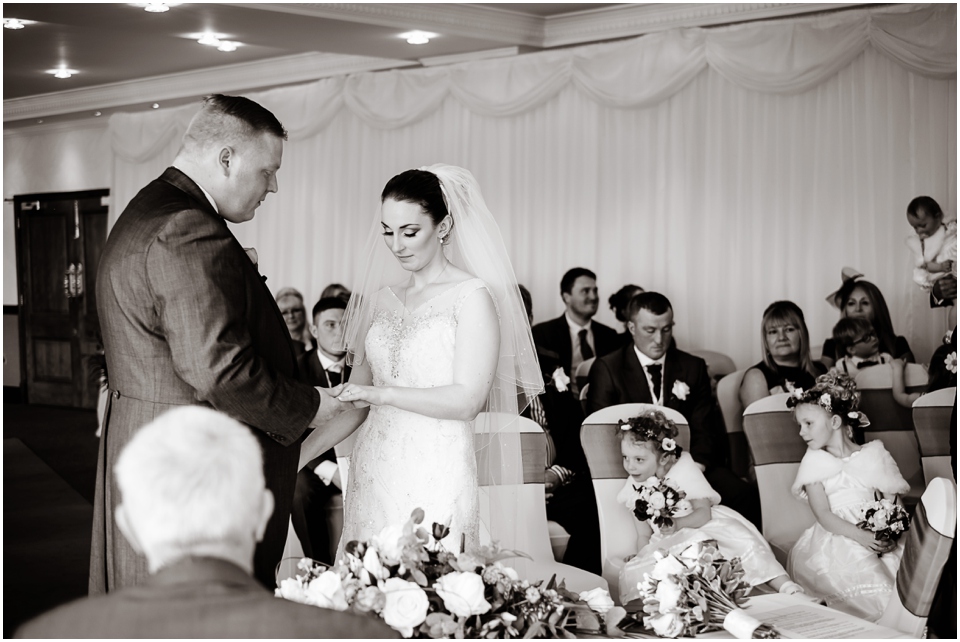 wedding ceremony at the moat house