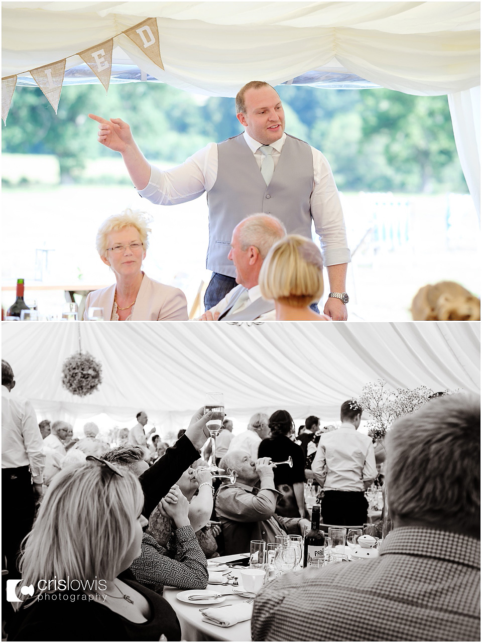 speeches in marquee wedding