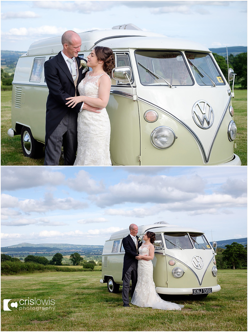camper van wedding photos