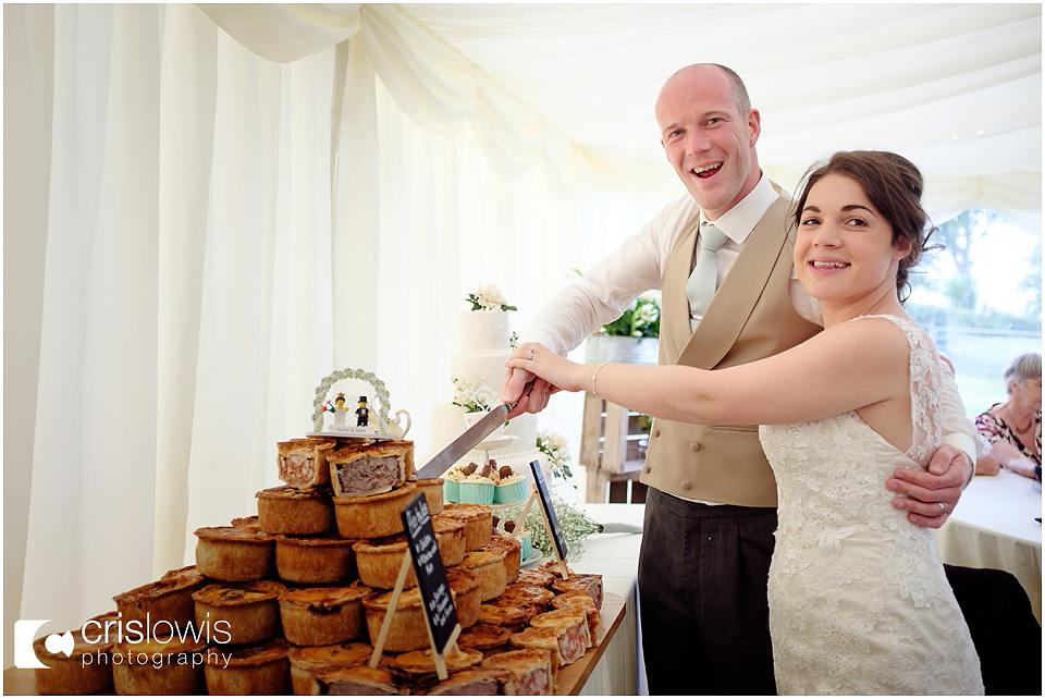 pork pie wedding cake