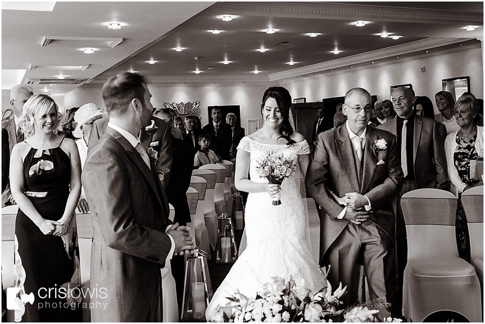wedding ceremony at the moat house