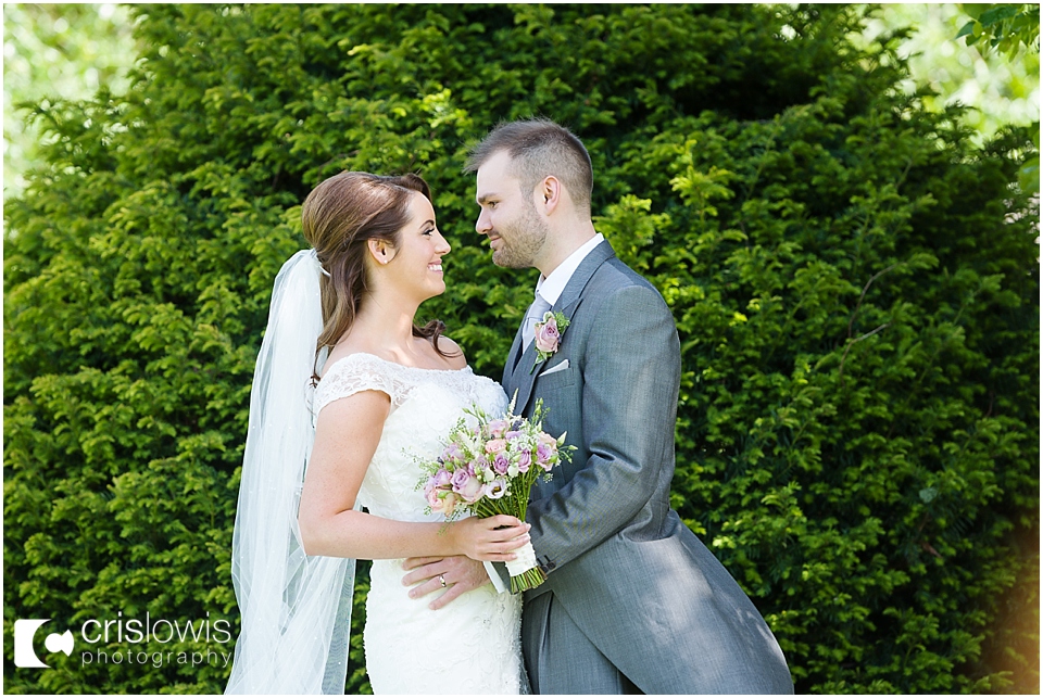 bride and groom at the moat house acton trussell wedding