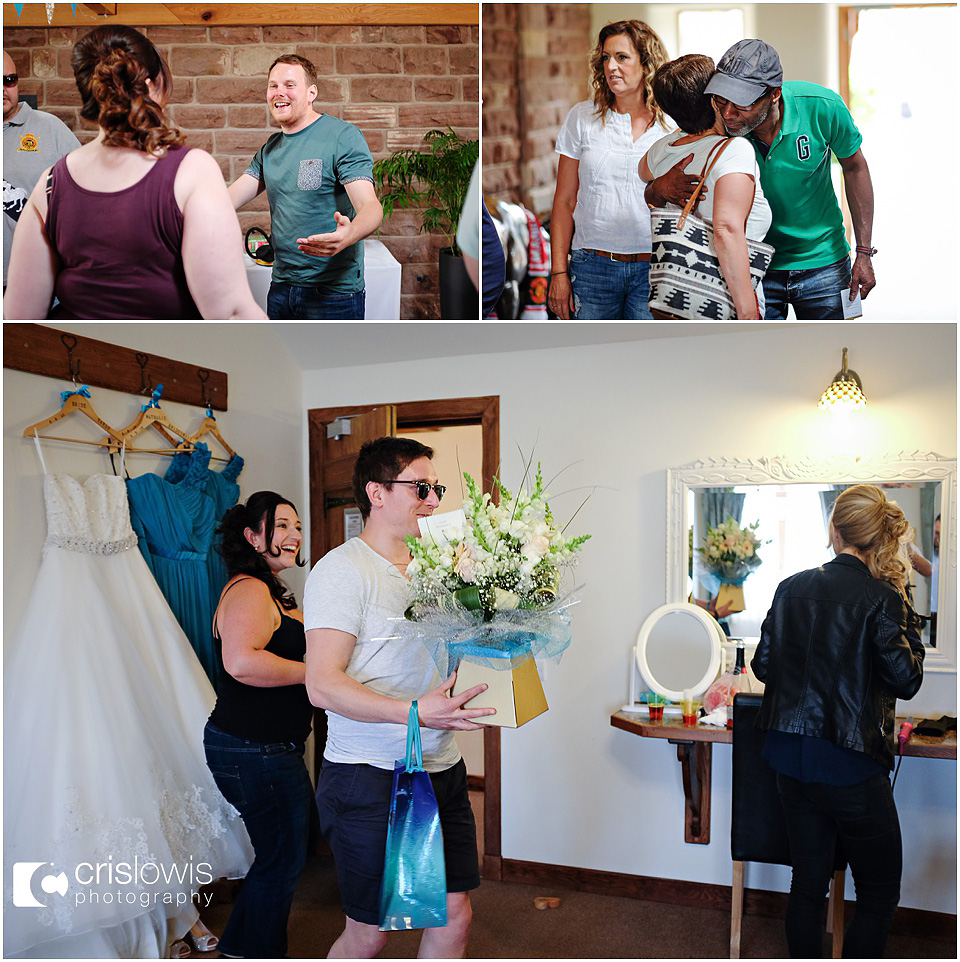 bride getting ready at heaton house farm