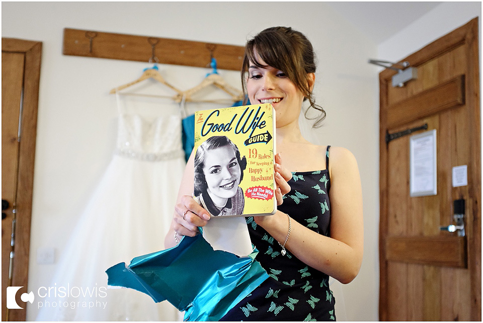 bride getting ready at heaton house farm