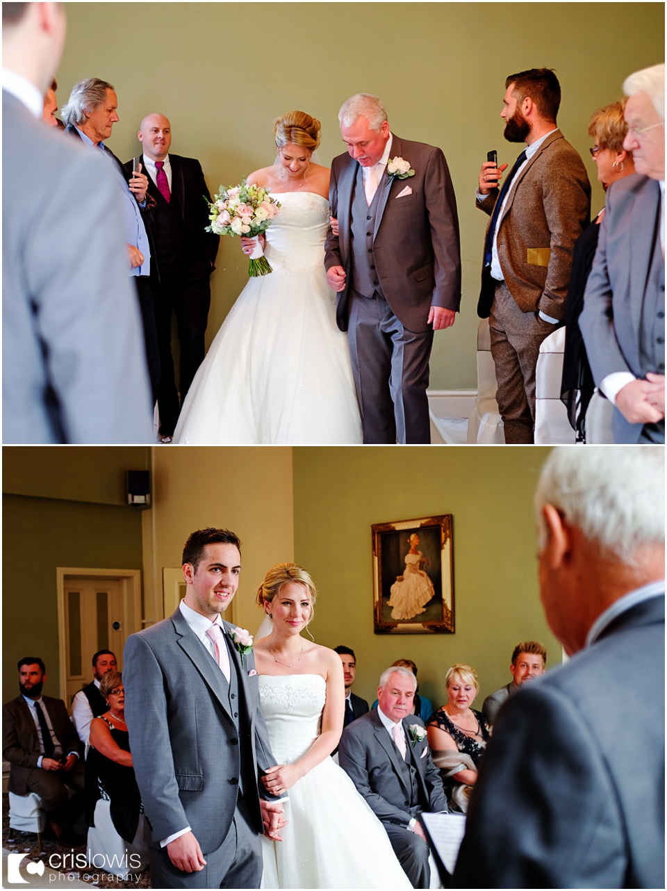 wedding ceremony at whiston hall